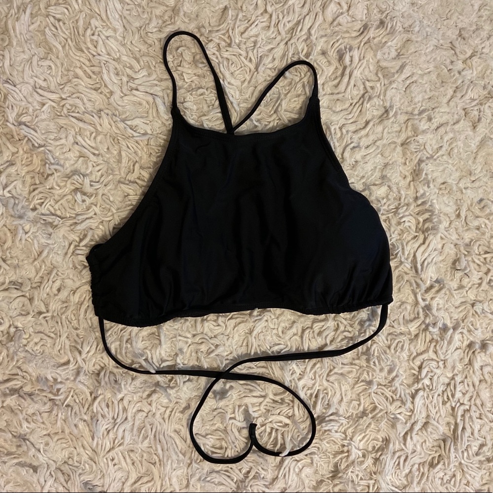 Black Halter Bikini Top